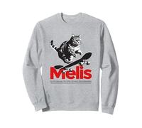 MELIS - Bellissimo nome di ragazza con gatto e skateboard Felpa
