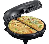Melissa 16250086 Omelette Maker piastra elettrica - 750 Watt per preparare omelette in modo rapido, semplice e senza attaccare, acciaio inox, nero