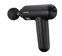 MELISSA 16770048 - Pistola massaggiante LCD ricaricabile, 4 accessori, colore: Nero