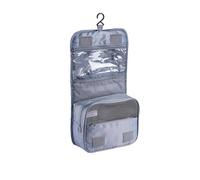 Melissa Borsa Portatutto 21x24x5 cm - Beauty Case da Viaggio Compatto con 3 Scomparti (grigio)