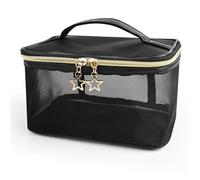 Melissa Borsa Portatutto - Organizer con Rete Trasparente Nera, Manico e Cerniera - Beauty Case Compatta per Trucco, Accessori e Unghie - Trousse da Viaggio Leggera e Resistente (20x15x12 cm)