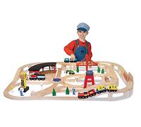 Melissa & Doug Wooden Railway Set