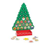 Melissa & Doug-In Attesa del Natale Calendario dell'Avvento di Legno, Multicolore, 13571