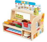 Melissa & Doug Paninoteca in Legno,Crea il tuo Panino, 56 Pezzi, Gioco Educativo in Legno, Gioco di Ruolo, Montessori, Gioco creativo, Cibo in legno,Regalo per Bambini e Bambine di 3 4 5 6 7 anni