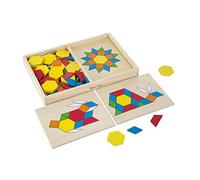 Melissa & Doug Blocchi E Tavole ad Incastro, Giocattoli per Lo Sviluppo, Giocattolo di Legno impilabile per Bambini, 3+,Gioco Montessori, Regalo per Bambina e Bambino dai 3 4 5 6 Anni
