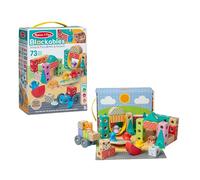 Melissa & Doug Blockables Città, blocchi di legno da agganciare per giocare, set di gioco con mattoncini in legno collegabili, giocattolo per bambine e bambini in età prescolare (73 pezzi)