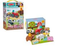 Melissa & Doug Blockables Fattoria, blocchi di legno da agganciare per giocare, set di gioco con mattoncini in legno collegabili, giocattolo per bambine e bambini in età prescolare (56 pezzi)