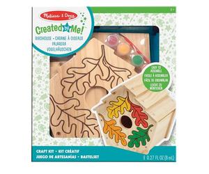 Melissa & Doug Cabina Per Uccelli in Legno, Decorazioni per la Casa degli Uccelli in Legno con Pennello e Pittura, Kit Fai da Te, Giocattoli Creativi, Per Bambini e Adulti