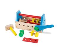 Melissa & Doug Cassetta Attrezzi Giocattolo Portatile in Legno - Gioco Educativo Montessori, Strumenti da Lavoro per Bambini, Giochi in Legno per Costruzioni, Regalo per Bambini e Bambine 3+ Anni