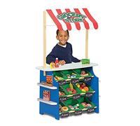 Melissa & Doug Chiosco Multiattività 2 in 1 - Stand di Limonata e Negozio in Legno, Tenda Reversibile, Banco Gioco Educativo, Gioco di Imitazione Montessori, Regalo per Bambini e Bambine, 3+ Anni