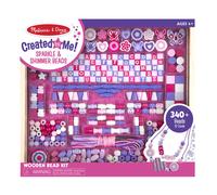 Melissa & Doug - Created by Me! Kit di perline di legno Sparkle & Shimmer Beads, oltre 340 perline per la creazione di gioielli