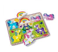 Melissa & Doug Creature marine, puzzle in legno a tema oceano con pezzi grandi - 7 pezzi