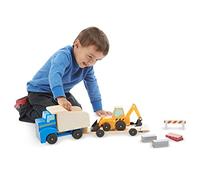 Melissa & Doug Dump Truck & Loader , Wooden Vehicles & Trains , Trucks & Vehicles , 3+ , Gift for Boy or Girl