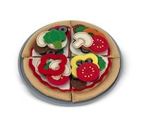Melissa & Doug Pizza in Feltro con Condimenti | Gioco Educativo | Giocattoli di Ruolo | Giocattoli Soffici | Cibo da Gioco | Gioco Montessori | 3+ Anni | Regalo per Bambini e Bambine