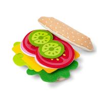 Melissa & Doug Giochi di feltro Set Sandwich di feltro, Giocattolo sensoriale per bambini, Cibo da gioco, 3+, Regalo per bambini e bambine
