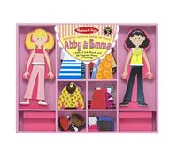 Melissa & Doug Bambole In Legno Con Guardaroba Magnetizzato - Abby ed Emma