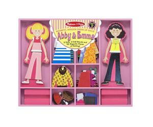 Melissa & Doug Gioco Calamite Bambole da Vestire: Abby & Emma | Giochi Magnetici per Bambini 3 Anni su | Giochi Calamite Bambole di Legno Crea La Moda