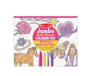 Melissa & Doug- Jumbo 50 Libro da Colorare Multi-Tematico G igante, Colore Rosa, 14225