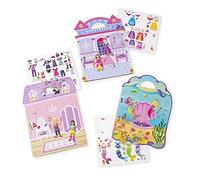 Melissa & Doug Libri Adesivi Bambini Attacca stacca, 3 Set Stickers, Album Stickers Principesse, Sirene, Fate per Bambini, Giochi creativi da Viaggio, Regalo per Bambini dai 4 Anni in sù
