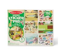 Melissa & Doug Libro Adesivi Attacca e Stacca - Album Stickers Riutilizzabili Tema Ambienti Naturali e Animali, Regalo per Bambini e Bambine, 3+ Anni