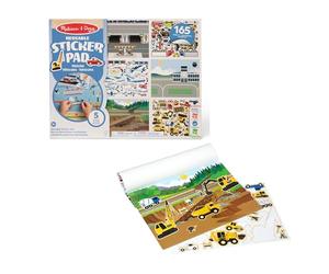 Melissa & Doug Libro Adesivi Attacca e Stacca - Album Stickers Riutilizzabili Veicoli, Giochi Creativi da Viaggio, Idea Regalo per Bambini, 3+ Anni - Certificati FSC