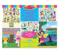 Melissa & Doug Libro Adesivi Attacca e stacca Bambini, Album Sticker Fate e Fiabe, Giochi da Viaggio creativi per Bambini e Bambine dai 3 Anni in sù