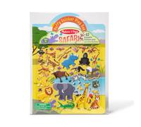 Melissa & Doug Libro Adesivi Attacca e Stacca - Stickers Riutilizzabili Tema Safari, Idea regalo per Bambini, 4+ anni - Certificati FSC