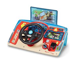 Melissa & Doug - Paw Patrol Cruscotto e Volante in Legno, Missione Salvataggio con Skye, Rubble, Marshall, Chase, Gioco Educativo, 3+ Anni, Regalo per Bambini e Bambine (versione inglese)