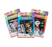 Melissa & Doug Paw Patrol Fogli da Grattare Scratch Art - Set 3 Pezzi con Skye, Rubble, Marshall e Chase, Carta Magica da Grattare, Libro Artistico, Regalo per Bambini e Bambine, 5+ Anni