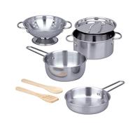 Melissa & Doug Pentole e Padelle - Set Stoviglie Giocattolo e Utensili Cucina in Acciaio Inox per Bambini, Accessori Cucina, Giochi Educativi, Regalo per Bambini e Bambine, 3+ Anni