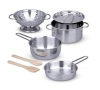 Melissa & Doug Set Pentole Giocattolo e Cucina Accessori | Stoviglie Giocattolo per Bambini e Utensili Cucina Bambini per Cucina Giocattolo per Bambini | Giochi Cucina per Bambini dai 3 agli 8 anni