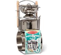 Melissa & Doug Set Pentole Giocattolo e Cucina Accessori | Stoviglie Giocattolo per Bambini e Utensili Cucina Bambini per Cucina Giocattolo per Bambini | Giochi Cucina per Bambini dai 3 agli 8 anni