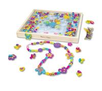 Melissa & Doug Kit Braccialetti Fai Da Te Bambina | Perline In Legno, Idee Regalo Bimba 5 Anni In Su