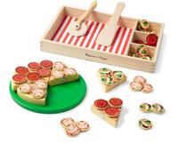Melissa & Doug Pizza in Legno, Giocattolo di Legno a Forma di Cibo, Giocattoli d