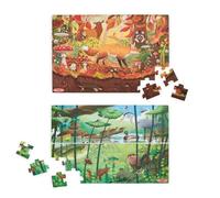 Melissa & Doug Puzzle Cerca e Trova Fronte-Retro da Pavimento in Cartone e Lente d’Ingrandimento - 48 Pezzi giganti, Giocattoli per Lo Sviluppo, Gioco Educativo, 3+, Regalo per Bambino e Bambina