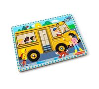 Melissa & Doug Puzzle in legno per bambini, L'autobus parlante, Puzzle sonoro, Incastri in legno per bambini, Puzzle bambini 2 anni pezzi grandi, Gioco bambino 2 anni, Regalo bimba 2 anni