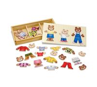 Melissa & Doug Puzzle in Legno per Bambini - Vesti la Famiglia Orsi, Giochi in Legno, Giochi Montessori Educativi, Gioco Creativo, Puzzle Grandi, Regalo per Bambini e Bambine, 3+ Anni