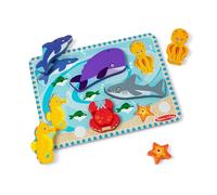 Melissa & Doug Puzzle Unicorni e arcobaleno da 6 pezzi, puzzle in legno con pezzi grandi adatto a bambine e bambini dai 2 anni in su
