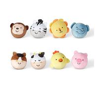 Melissa & Doug Rollables Safari and Farm Friends - Giocattolo per neonati e bambini, confezione da 2