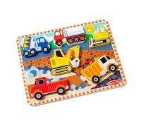 Melissa & Doug Sablon 3726 Puzzle 3D con Veicoli da Lavoro da incastrare, 6 Pezzi
