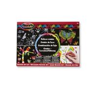 Melissa & Doug- Scratch Art-Combo de Luxe Fogli di Disegni, Multicolore, 15981