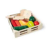 Melissa & Doug Set Affetta Tutto - Cibo Giocattolo da Tagliare in Legno, Accessori Cucina Montessori, Giochi Educativi, Regalo per Bambini e Bambine, 2+ Anni