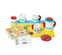 Melissa & Doug Set Di Legno per Preparare e Servire Il Tè, Giocattoli Di Ruolo, Giocattolo in Legno per Bambini, 3+, Gioco Montessori, Regalo per Bambine e Bambini