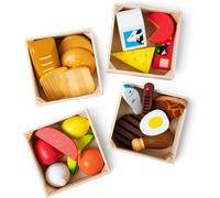 Melissa & Doug Set Gruppi di Cibo - Cibo Giocattolo da Tagliare in Legno, Access