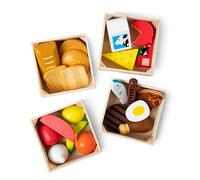 Cibo in legno - 4 tipi in casse