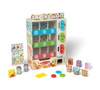 Melissa & Doug Set Il Distributore Automatico delle Merende in Legno - Macchina con Snack Finti, Monete e Tessere, Gioco Educativo di Imitazione, Idea Regalo Creativa per Bambini e Bambine, 3+
