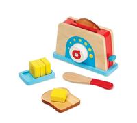 Melissa & Doug- Set di Tostapane con Pane e Burro-Alimenti da Gioco e Accessori da Cucina in Legno, 9 Pezzi, Multicolore, 19344