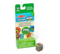 Melissa & Doug Sticker Wow Mini Blocco attività e 200 Adesivi di Ricarica per Giocattolo Fidget Timbratore per Lavoretti Artistici da Collezione - Adesivi a Tema Dinosauri