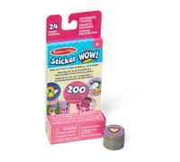 Melissa & Doug Sticker Wow! Mini Blocco attività e 200 Adesivi di Ricarica per Giocattolo Fidget Timbratore per Lavoretti Artistici da Collezione, Adesivi Oggetti Preferiti Assortiti