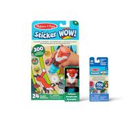 Melissa & Doug Sticker Wow Set Volpe: Blocco attività di 24 Pagine, Stampino, 500 Adesivi, Giocattolo tattile e Artistico con Personaggio collezionabile, Multicolore, 50280